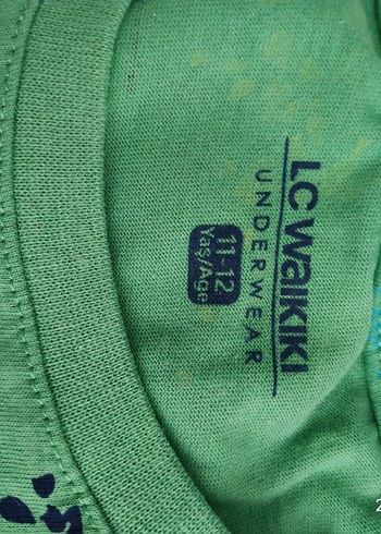 LCW  Erkek Çocuk Yeşil Baskılı Kısa kollu şortlu pijama takımı - Görsel 4