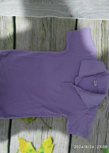 Mor Kısa Kollu Erkek Polo Tişört - Görsel 2