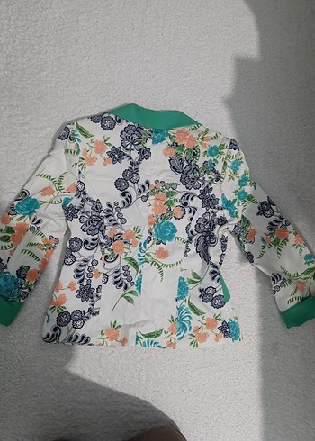 Çiçek Desenli Kadın Blazer Ceket - Görsel 2