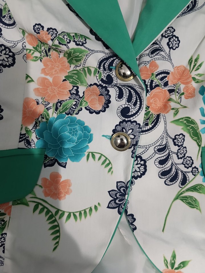 Çiçek Desenli Kadın Blazer Ceket - Görsel 3