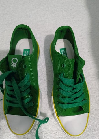 Benetton 37 numara Yeşil Kadın Spor Ayakkabı - Görsel 5