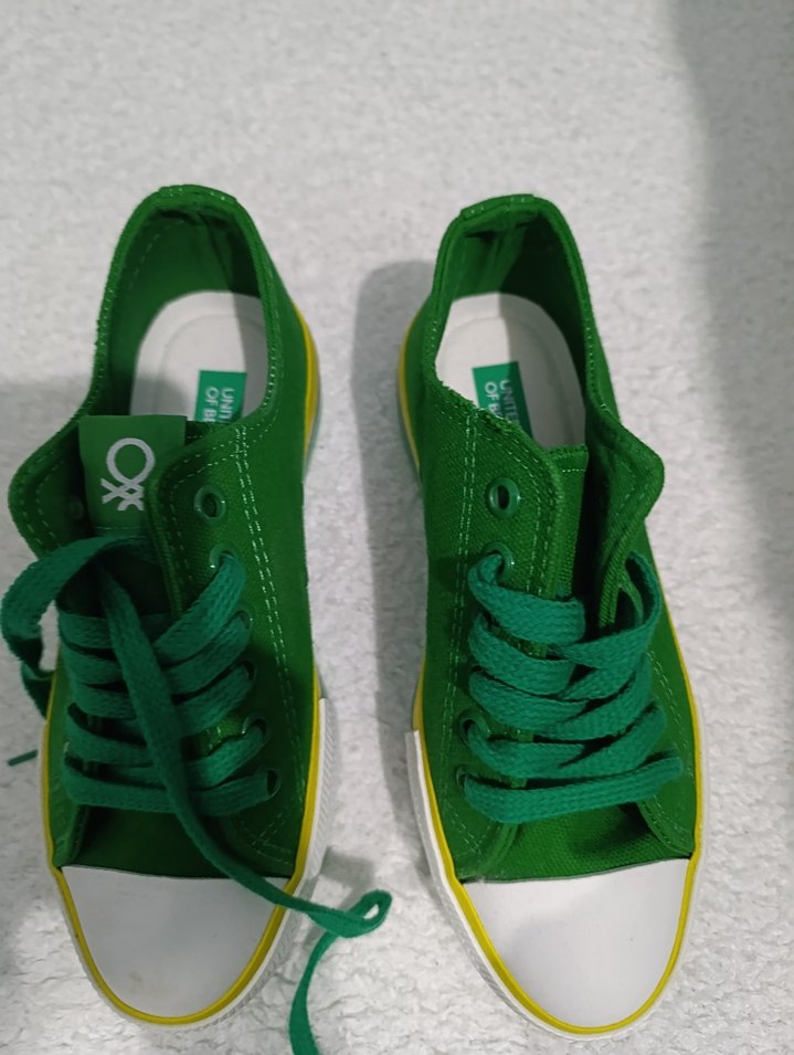 Benetton 37 numara Yeşil Kadın Spor Ayakkabı - Görsel 5