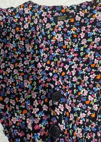 Kadın Çiçek Desenli Uzun Tulum - Görsel 3