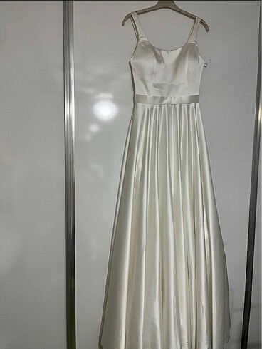 ACİL SATILIK Özel Dikim Saten Gelinlik - Görsel 10