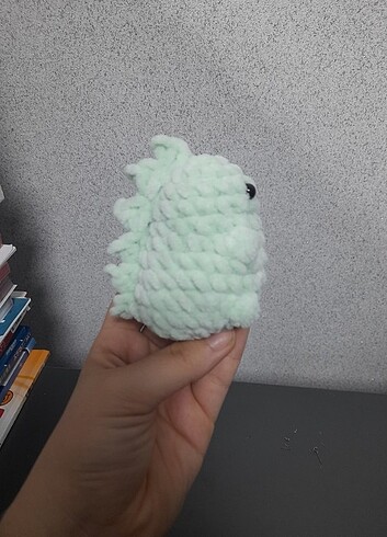 Beden turkuaz Renk Mini Dinozor (Anahtarlık,çanta charmı)