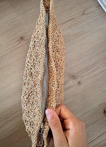 Beden camel Renk El emeği hasır ip çanta