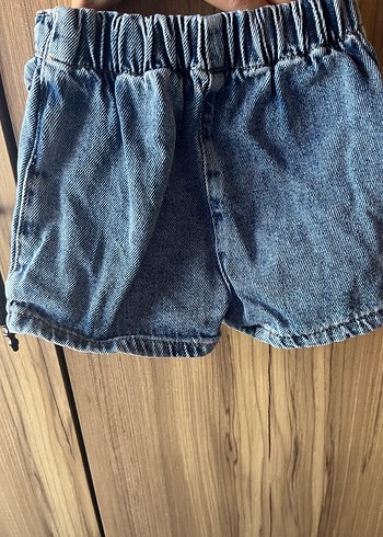 LC Waikiki Gri Renkli çocuk Mini Denim Şort