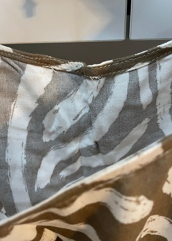 Kadın Kahverengi Midi Zebra Desenli Elbise - Görsel 3