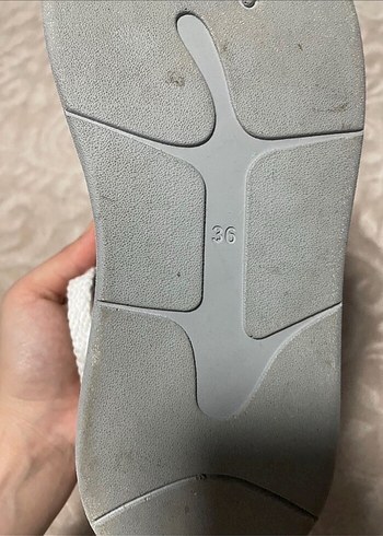 Sıfır Gri Bağcıklı Kadın Sneakers - Görsel 3