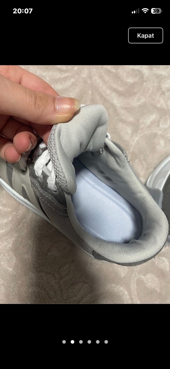 Sıfır Gri Bağcıklı Kadın Sneakers - Görsel 2