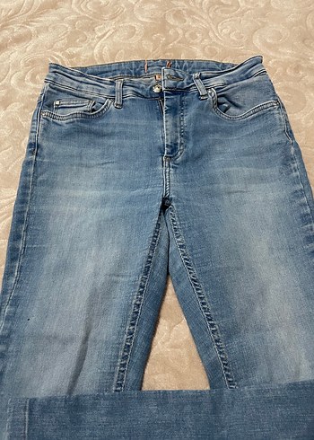 Günlük Mavi Denim Kadın Pantolon - Görsel 3