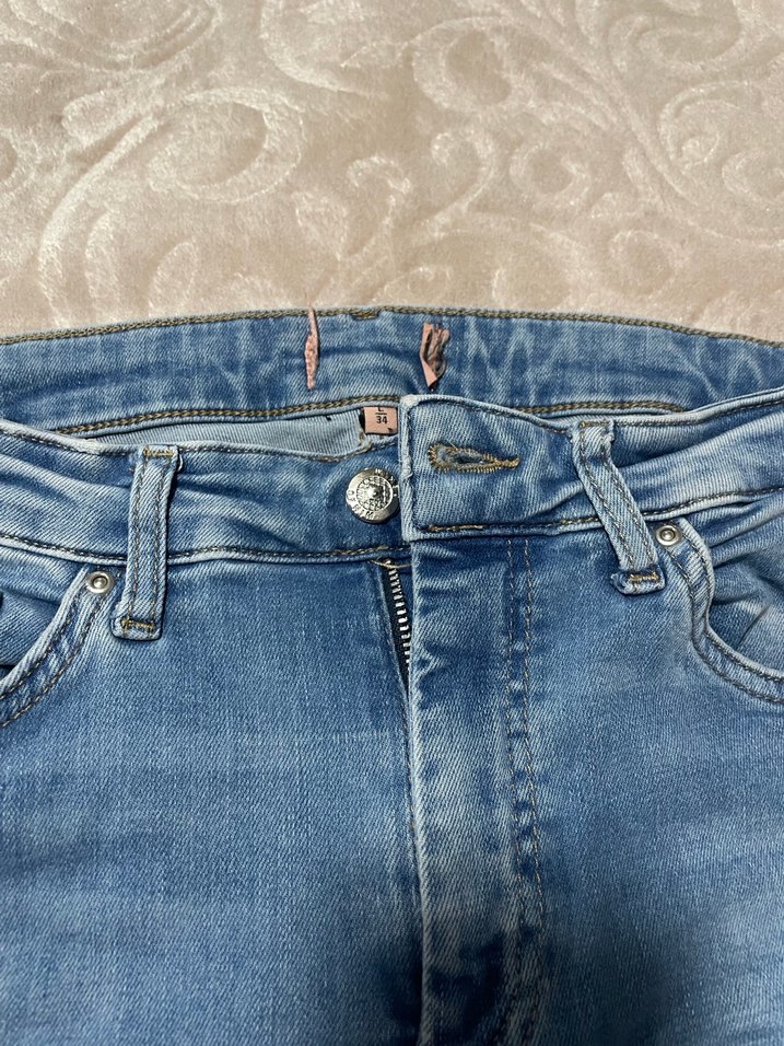 Günlük Mavi Denim Kadın Pantolon - Görsel 4