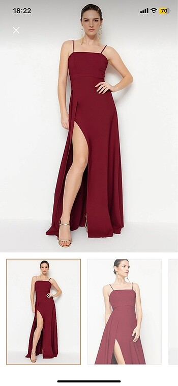 Bordo abiye elbise