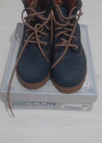 Lacivert Süet Bağcıklı Bot - Görsel 2