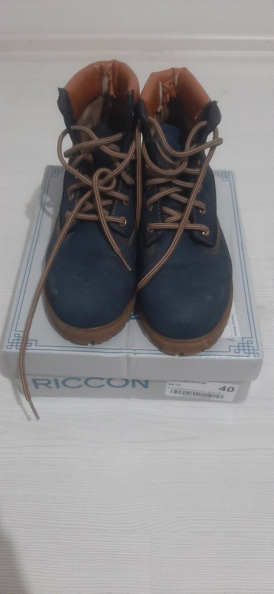 Lacivert Süet Bağcıklı Bot - Görsel 2