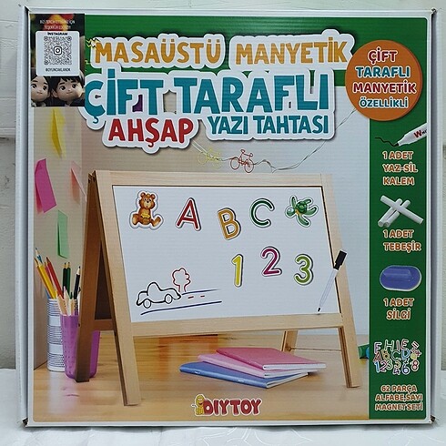 Beden Renk Çift taraflı ahşap yazı tahtası