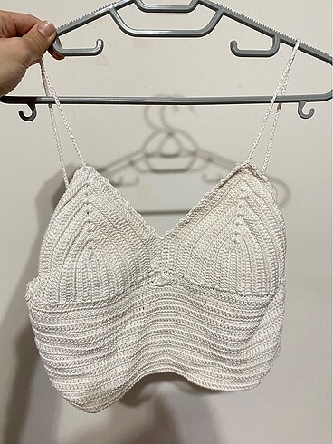 İp askılı crop bluz