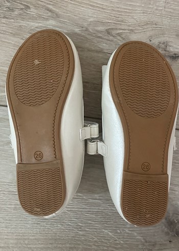 Kız Çocuk Beyaz Fiyonk Detaylı Babet - Görsel 5