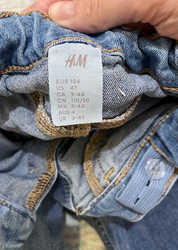 Kız Çocuk Nakışlı Denim Pantolon - Görsel 5