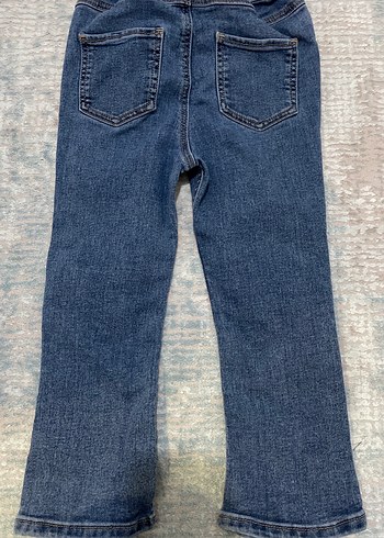 Kız Çocuk Nakışlı Denim Pantolon - Görsel 3