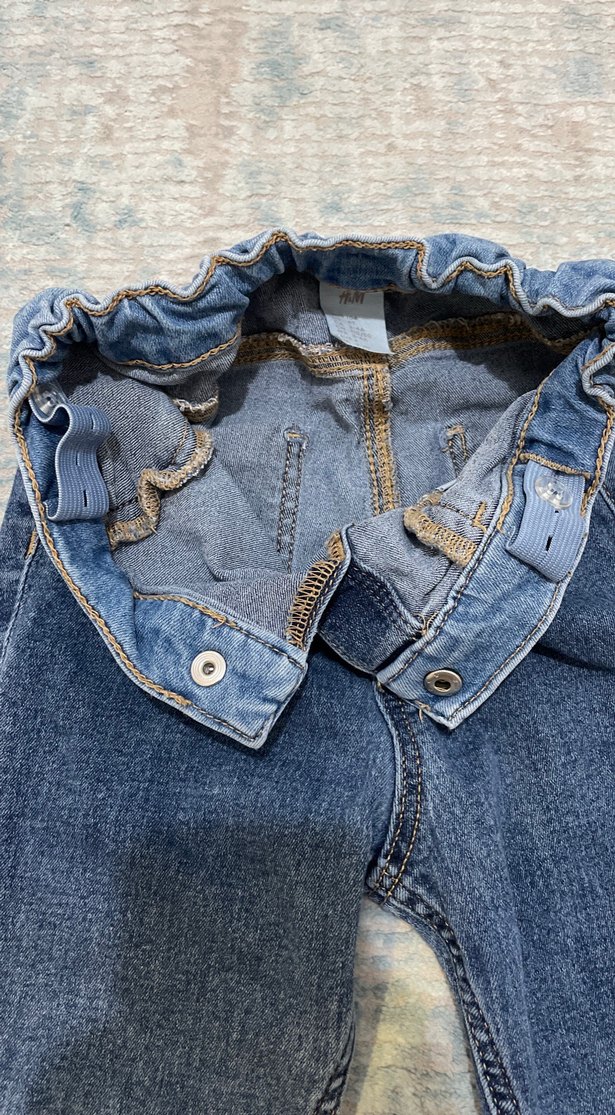 Kız Çocuk Nakışlı Denim Pantolon - Görsel 4