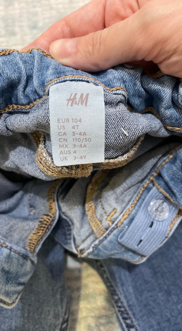Kız Çocuk Nakışlı Denim Pantolon - Görsel 5