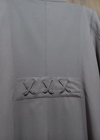 Bej Uzun Kadın Kaban Düğmeli Notched Yaka - Görsel 3