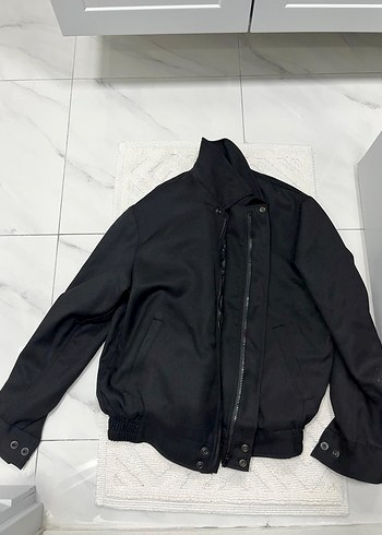 Düğmeli Siyah Erkek Mont Yaka Mont - Görsel 3