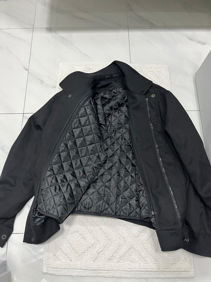 Düğmeli Siyah Erkek Mont Yaka Mont - Görsel 2