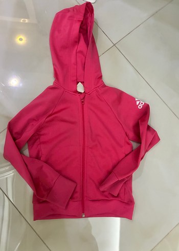 Kadın Pembe Kapüşonlu Fermuarlı Spor Ceket