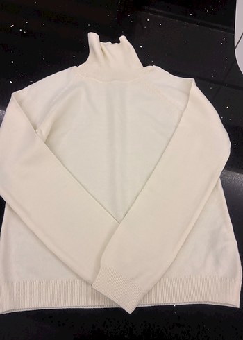 Beyaz Boğazlı İnce Örgü çocuk Kazak - Görsel 2