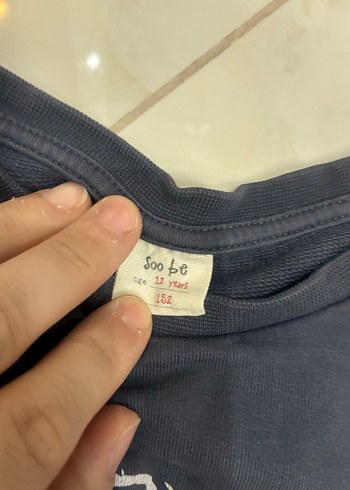 Parlak Baskılı Gri Kız Sweatshirt - Görsel 3