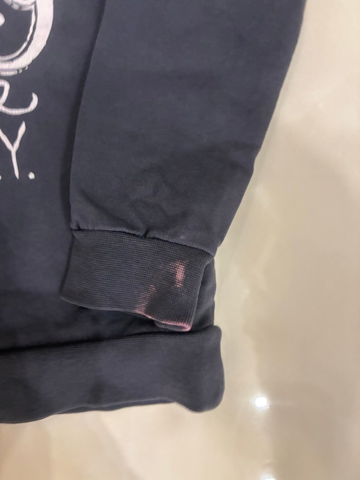 Parlak Baskılı Gri Kız Sweatshirt - Görsel 2