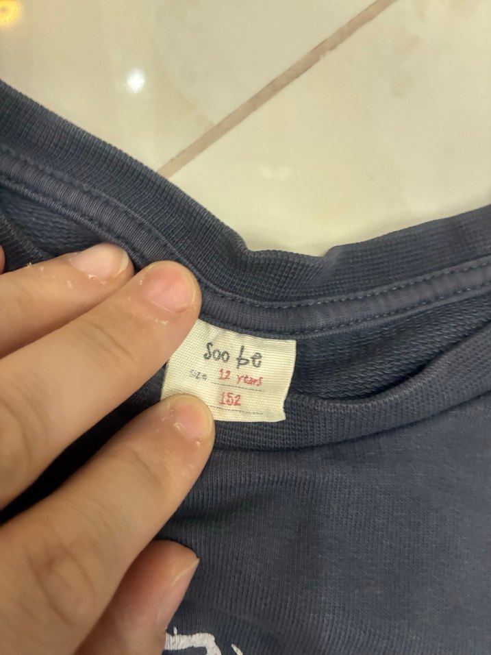 Parlak Baskılı Gri Kız Sweatshirt - Görsel 3