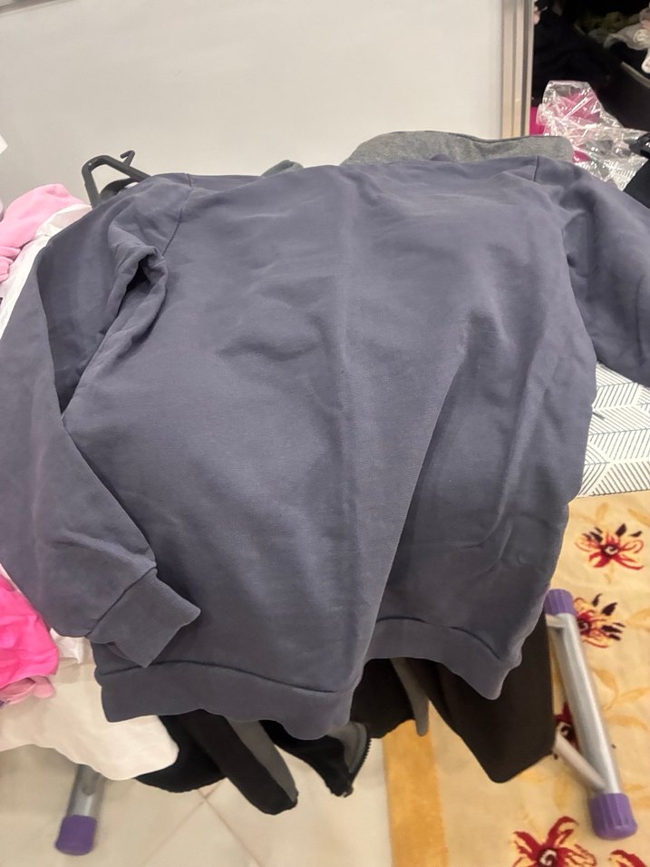 Parlak Baskılı Gri Kız Sweatshirt - Görsel 4