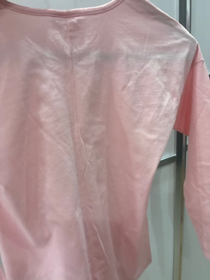 Kız Çocuk Uzun Kollu Pembe Baskılı Tişört - Görsel 4