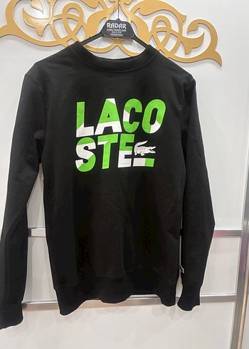 Siyah Baskılı Lacoste Erkek Sweatshirt - Görsel 2