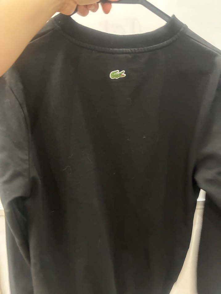 Siyah Baskılı Lacoste Erkek Sweatshirt - Görsel 4