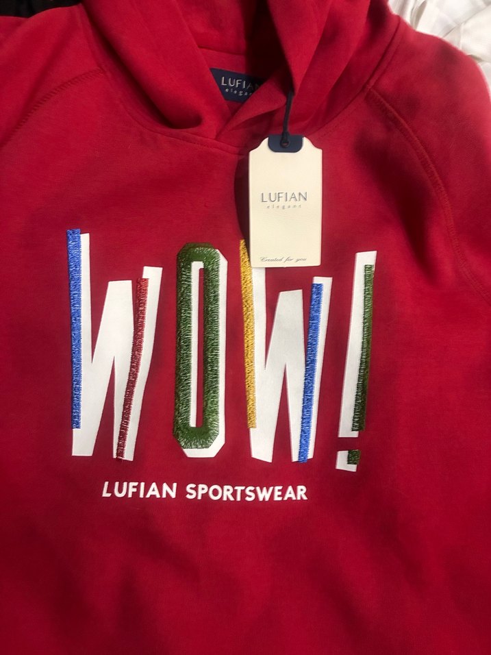 Kırmızı Kapüşonsuz Oversize Sweatshirt - Görsel 5