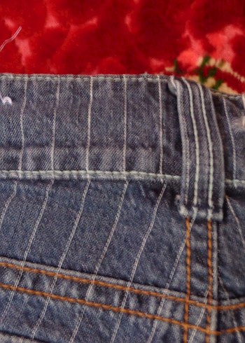 Çizgili Vintage Mini Şort - Görsel 5