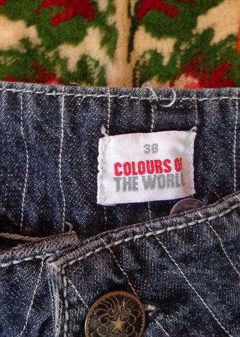 Çizgili Vintage Mini Şort - Görsel 2