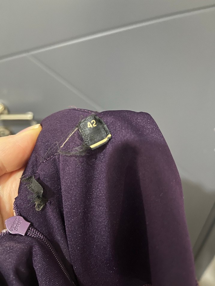 Uzun Mor Drapeli Kadın Abiye - Görsel 5