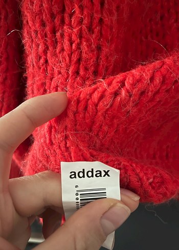 Kırmızı Balıkçı Yaka Örgü Kadın Kazak - Görsel 2