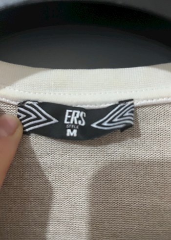 Bej erkek Keten Uzun Kollu Basic Kazak - Görsel 3