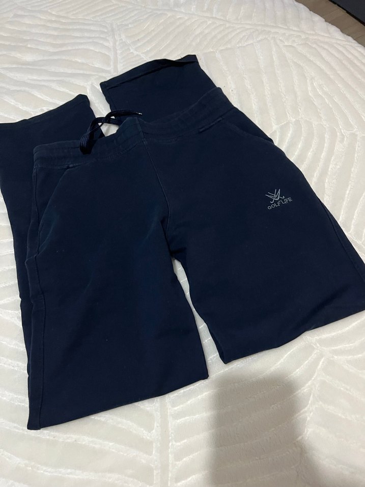 Kızlar için Lacivert Fermuarlı Eşofman Altı - Görsel 2