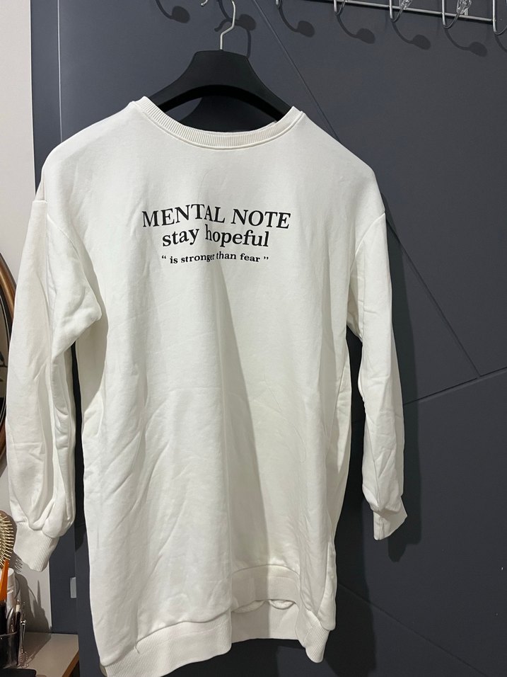 Beyaz Pamuklu Baskılı alt üst takım - Görsel 2