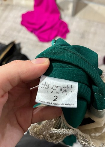 Drapeli Kolsuz Uzun Yeşil Abiye Elbise - Görsel 5