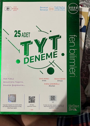 25 Adet TYT Fen Bilimleri Deneme Kitabı 2022 Model