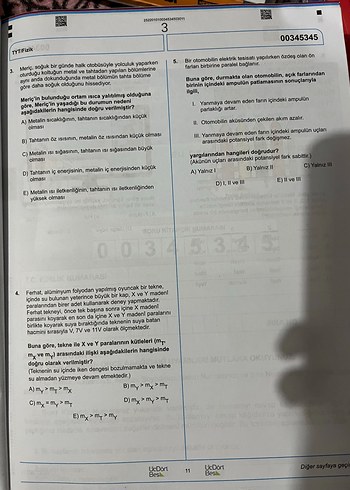Beden Fizik TYT 30 Deneme Kitabı - ÜçDörtBeş