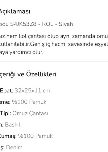 Denim Omuz Çantası - Görsel 4